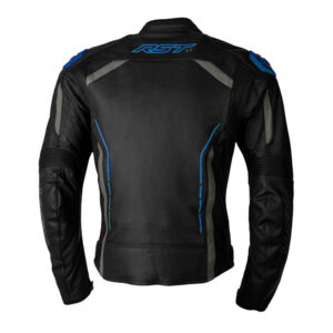 RST SA1 Leather Road Jacket BLack/Grey/Neon Blue - Image 2