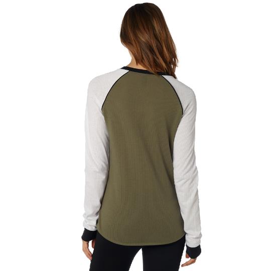 WOMENS SALT FLATS LS TOP [FATIGUE GREEN] XS - Image 2