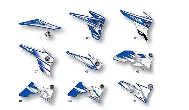 I OEM 02 YZ250F/426F 98-02 tank/shrouds                    []