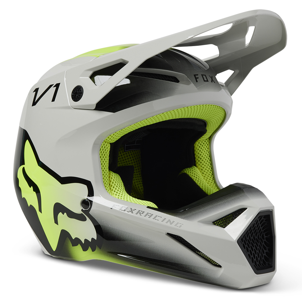 Fox V1 TOXSYK MIPS ECE Motocross Helmet Youth Steel Grey - Image 1