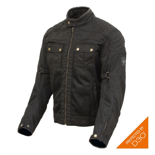 Merlin Shenstone Air Wax Cotton Road Jacket Black - Image 1
