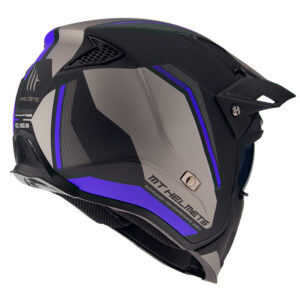 MT Streetfighter SV Twin Open Face Helmet Matte Blue - Image 3