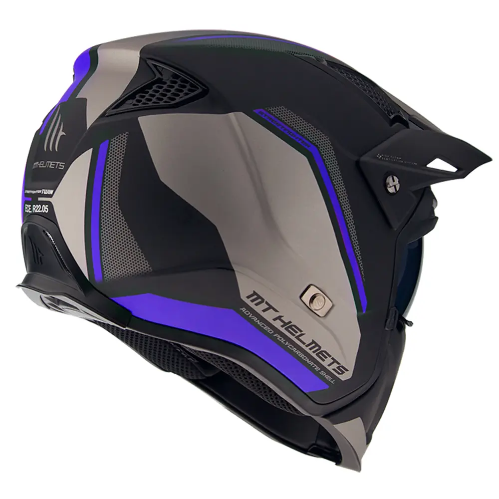 MT Streetfighter SV Twin Open Face Helmet Matte Blue