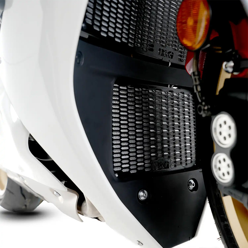 Oil Cooler Guard Yamaha Textured Matt Black R&G - Image 1
