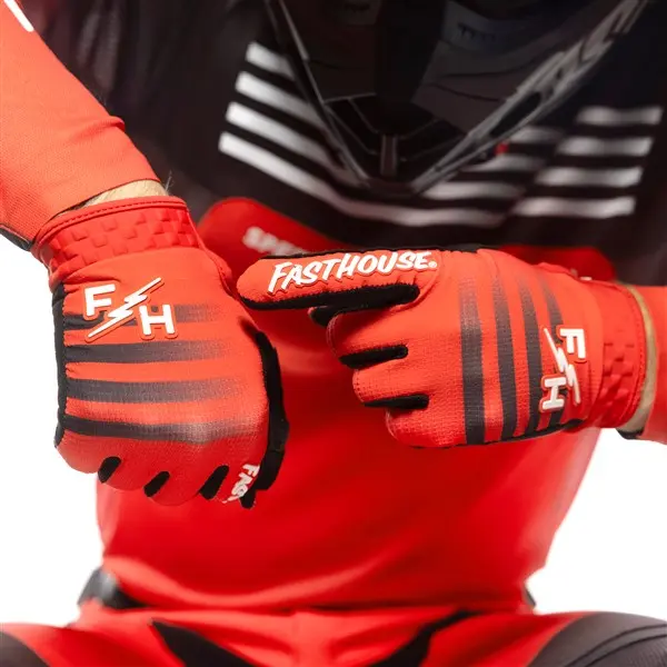 Fasthouse Elrod HyperSonic Motocross Glove Red