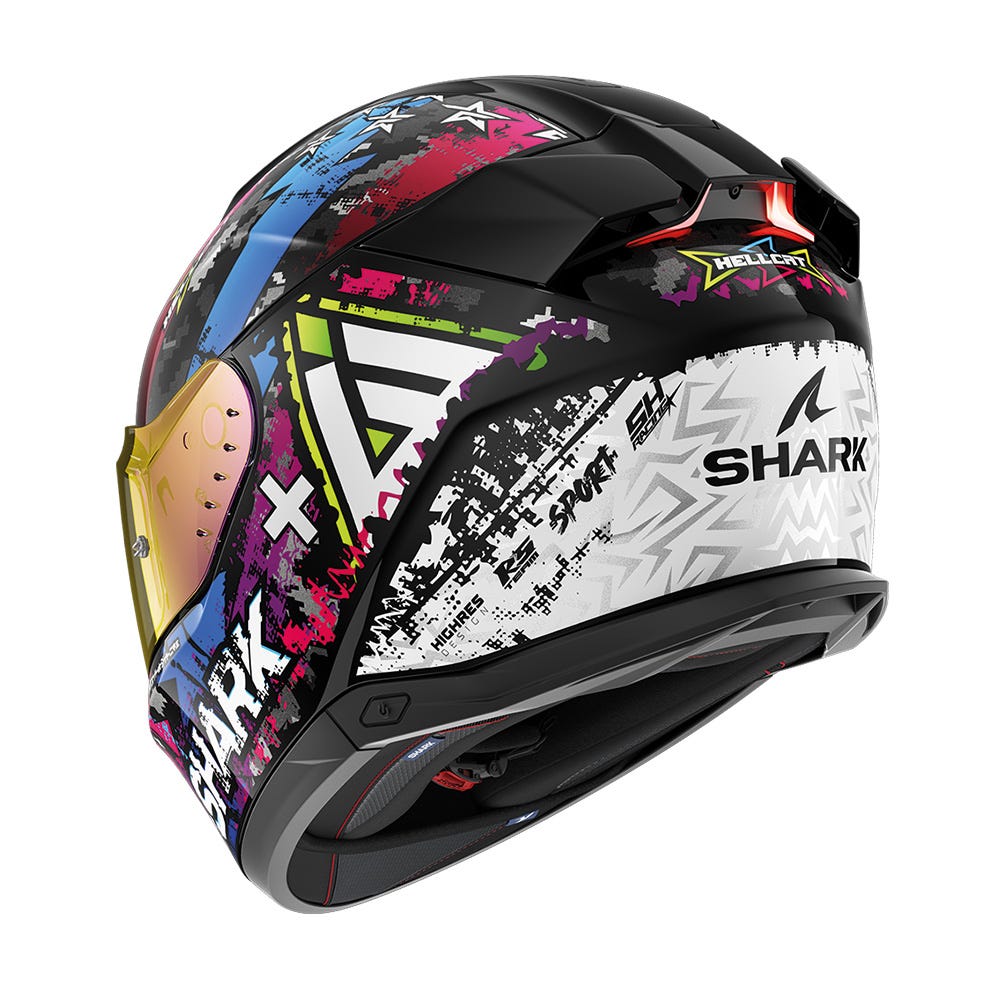 Shark Skwal i3 Hellcat Road Helmet Black/Chrome/Blue - Image 2