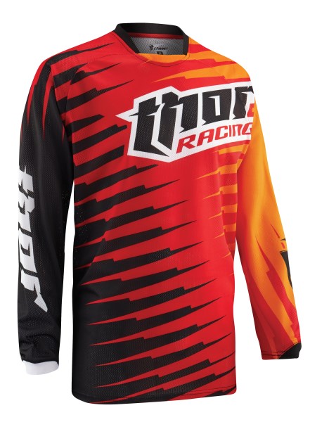 Motocross Jersey Thor 2015 Youth Phase Vented Rift Red - Image 1