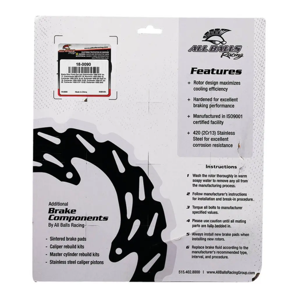 Brake Disc Front / Rear 18-0090