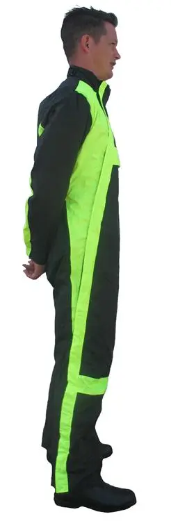 RAIN SUIT ONE-PIECE BLACK/YELLOW XL