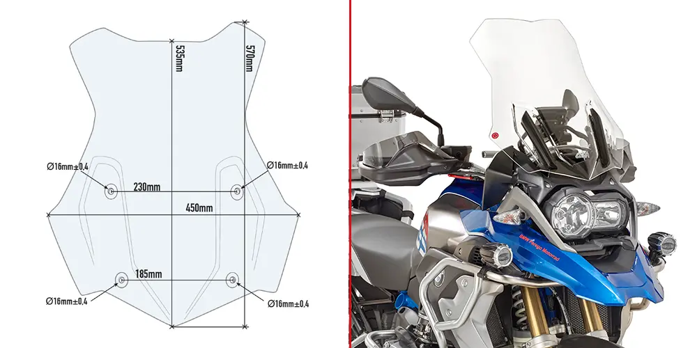 SCREEN BMW R 1200 GS '13-'15 LOW SPORTS VERSION