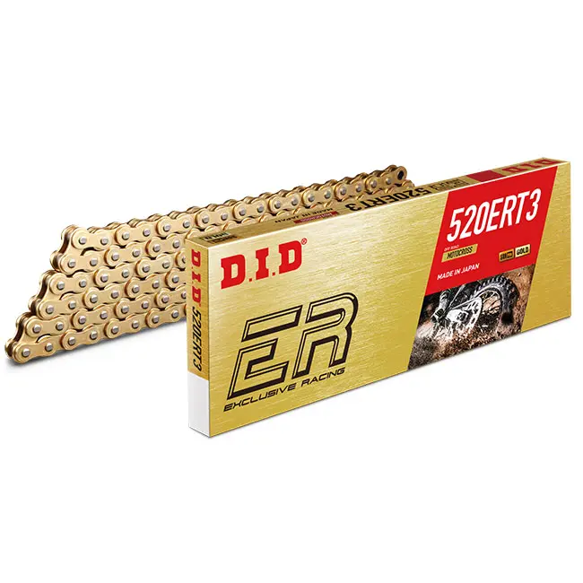 520ERT3 G&G x 116RB Race MX Gold DID chain w/clip link