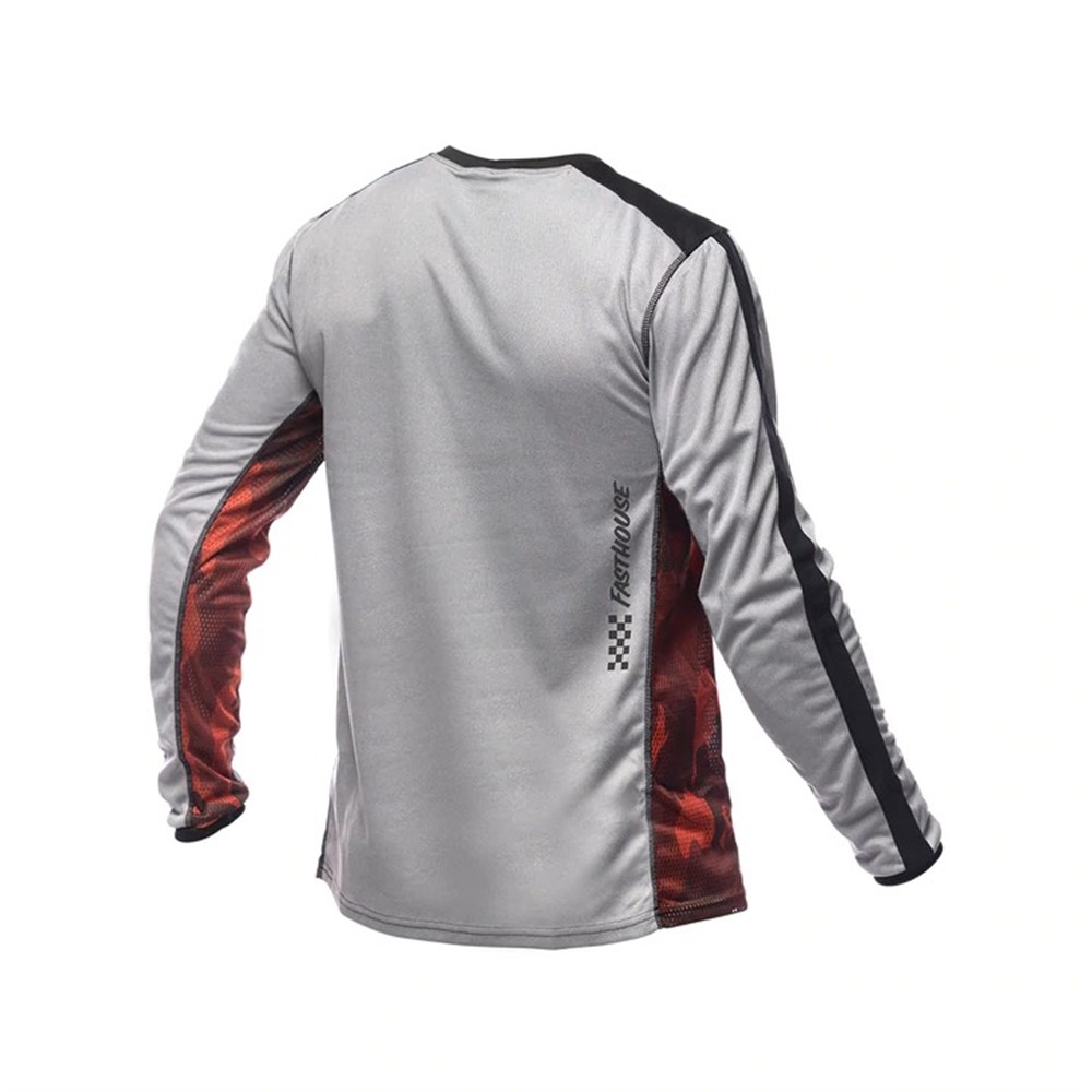 Fasthouse Acadia Long Sleeve Jersey Heather Gray Youth - Image 2
