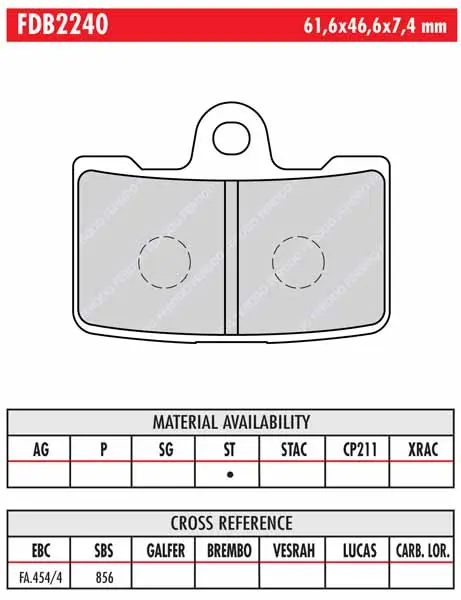 FERODO BRAKE BPADS