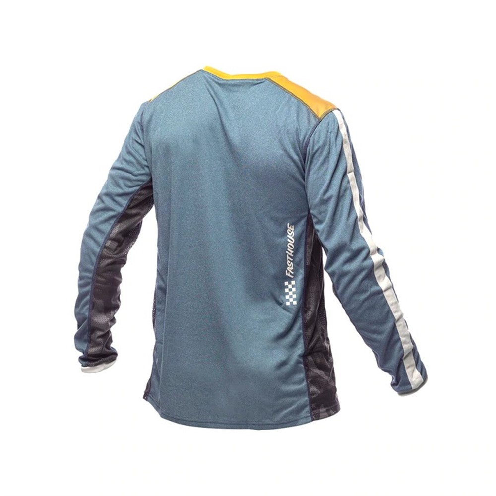 Fasthouse Acadia Long Sleeve Jersey Youth Heather Indigo - Image 2