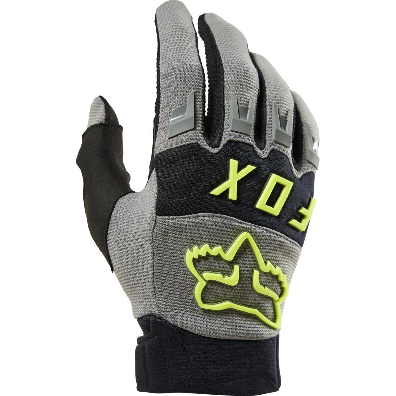 Fox Dirtpaw CE Motocross Gloves Grey / Yellow - Image 1
