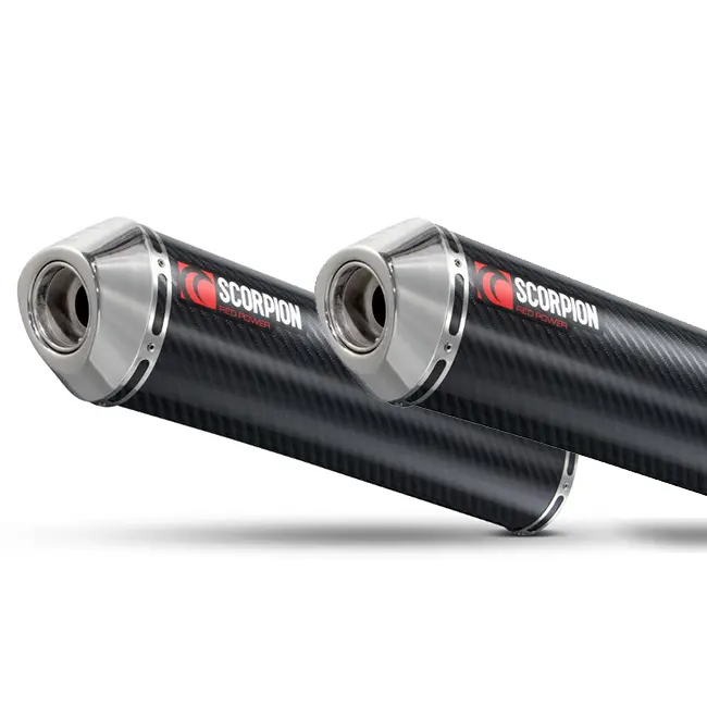 Kawasaki ZZR 600 D 90-98 Round Slip-on Pair Carbon