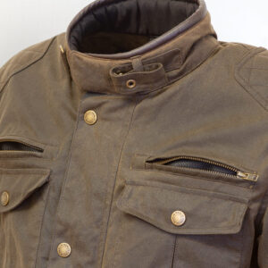 Merlin Barton Wax Cotton Road Jacket Brown - Image 3