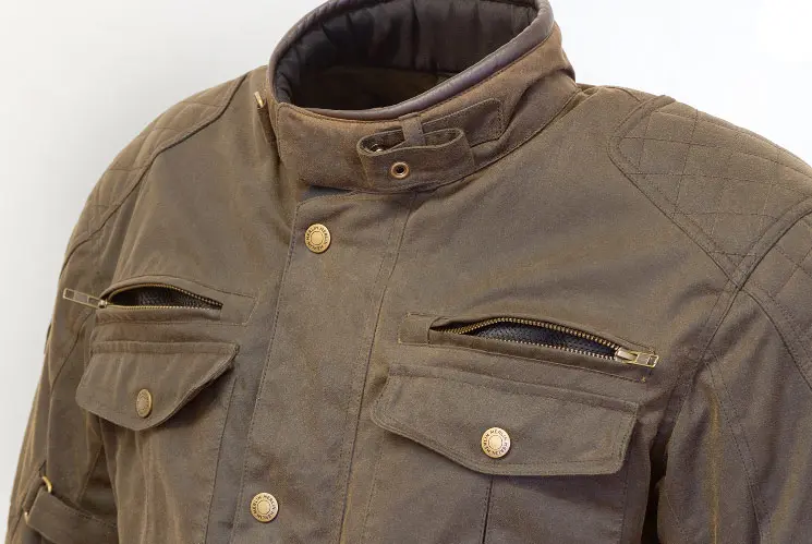 Merlin Barton Wax Cotton Road Jacket Brown