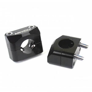 *7mm fatbar risers h/bar clamp Yam black Artrax            [] - Image 4
