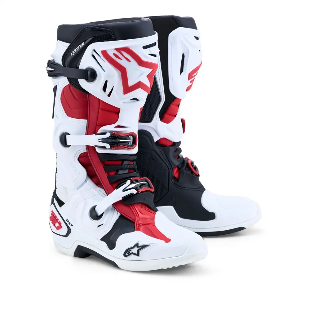 Alpinestars Tech-10 Motocross Boots White/Black/Bright Red