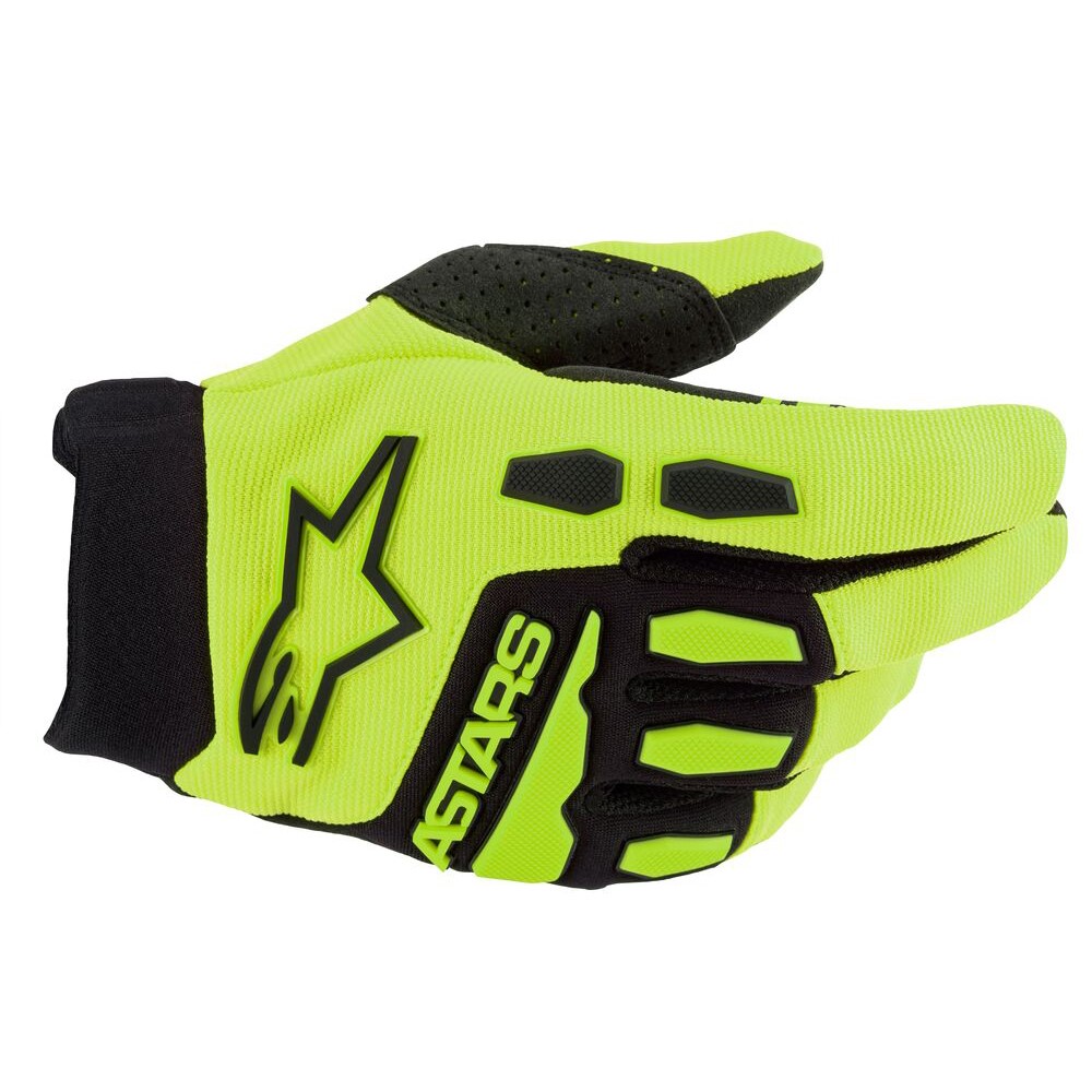 Alpinestars Full Bore Motocross Gloves Youth Yellow Fluoro/Black - Image 1