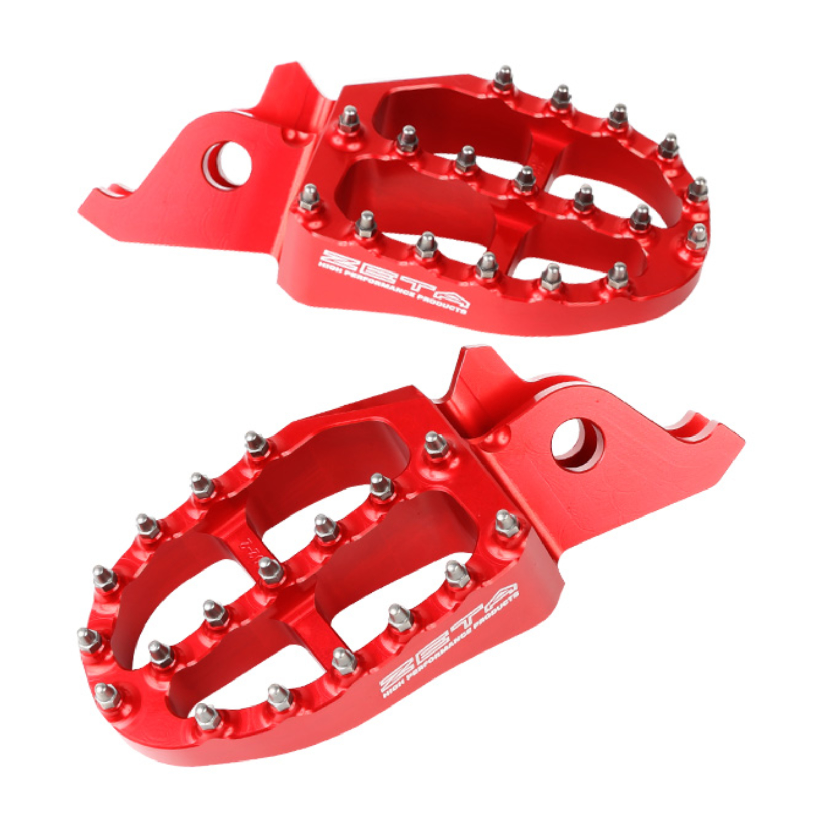 ZETA ALUMINUM FOOTPEGS CRF250/450,CRF250L/M/RALLY RED - Image 1