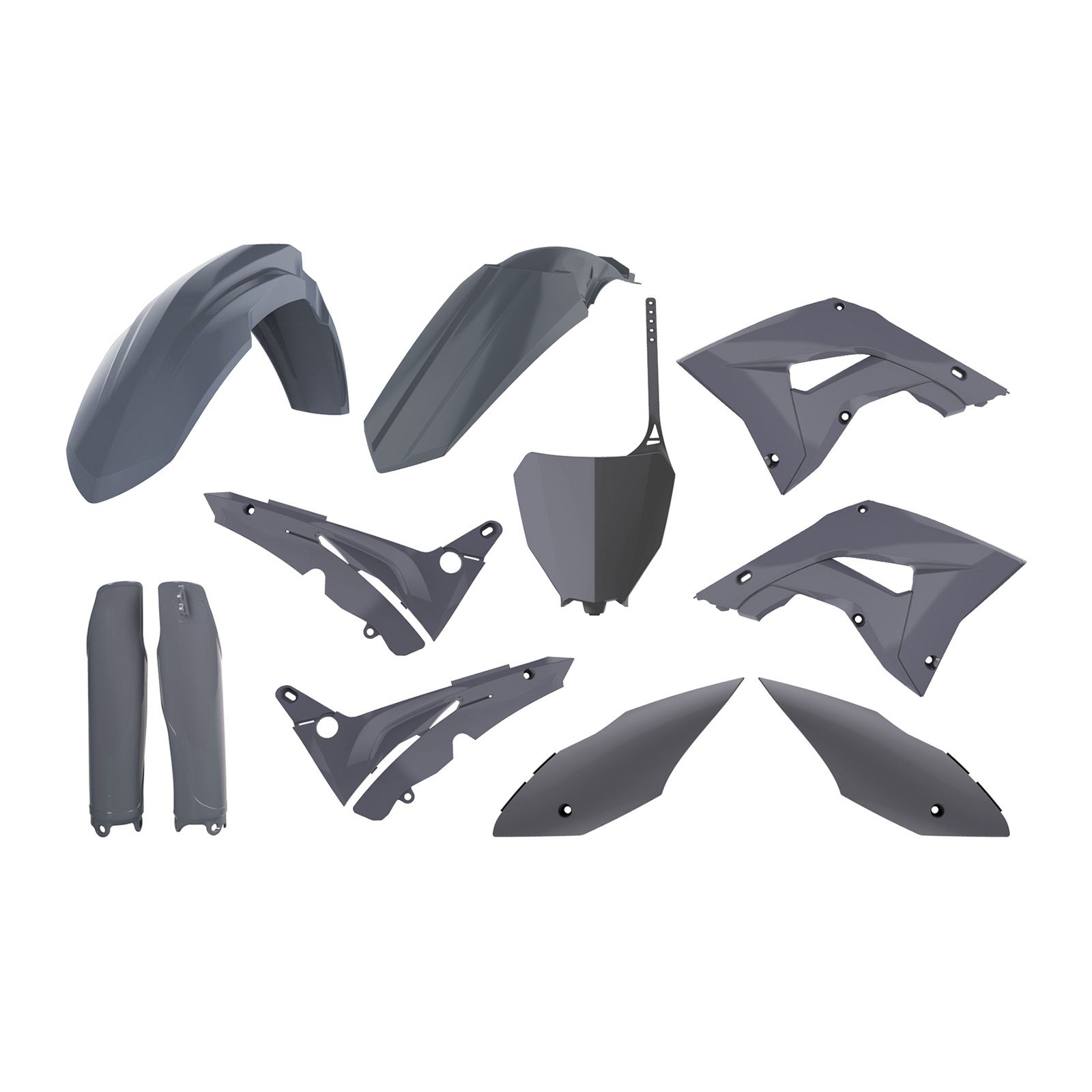 POLISPORT MX RESTYLING KIT CR125/250R 02-07 NARDO GREY CRF18 - Image 1