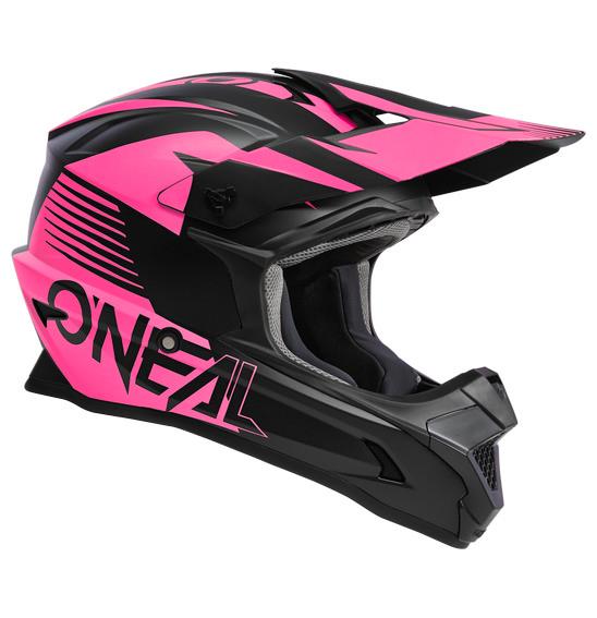 Oneal 1SRS Stream Motocross Helmet Black/Pink - Image 1