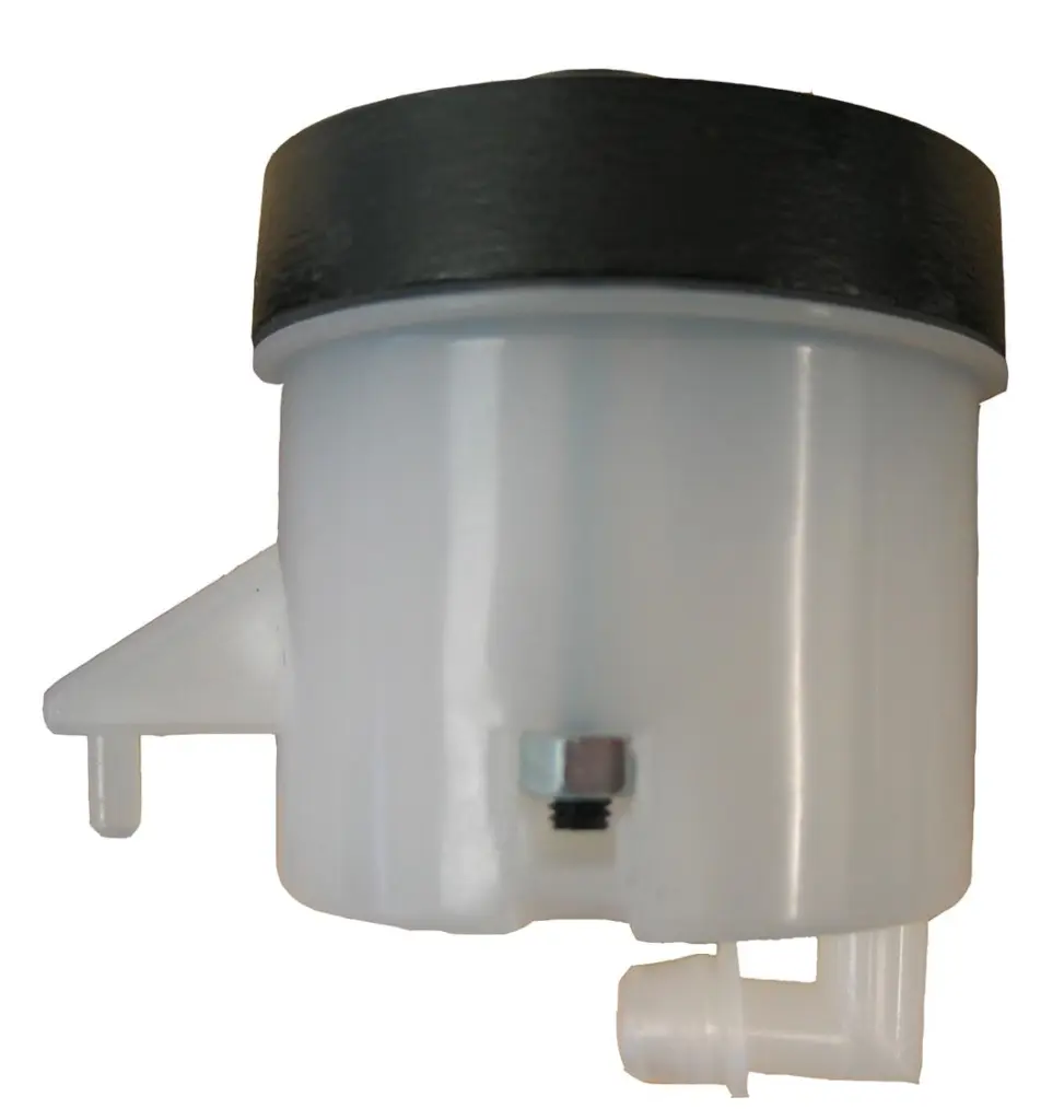 BRAKE FLUID RESERVOIR CLEAR LARGE 45ml EDGE MOUNT 90 DEGREE OUTLET