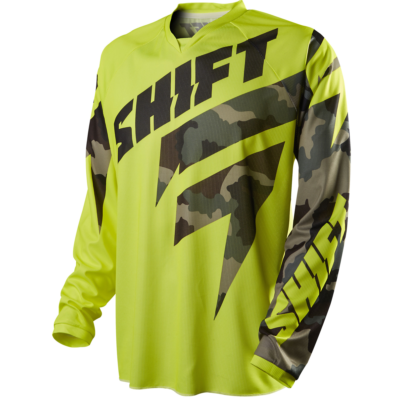 Motocross Jersey Shift 2015 Recon Logo Yellow Camo - Image 1