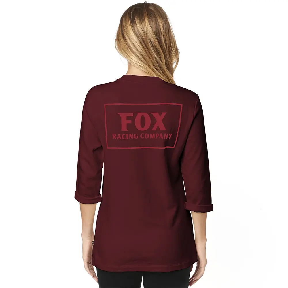 3/4 Sleeve Fox Heather Ladies Cranberry