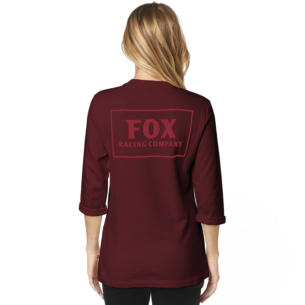 3/4 Sleeve Fox Heather Ladies Cranberry - Image 1
