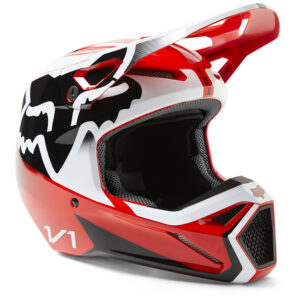 Fox V1 Leed MIPS ECE Motocross Helmet Flo Red - Image 1