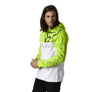 Fox Skew Pullover Yellow Fleece Hoodie - Image 3