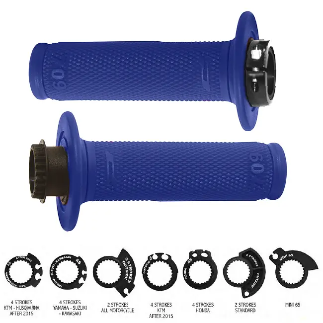 Lock on Grips Blue 22/25mm 7 throttle Cams Progrip [A]