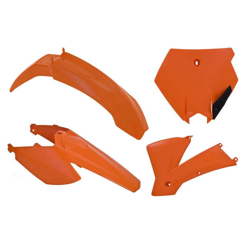 PLASTICS RTECH FRONT &REAR FENDERS SIDEPANELS &RADIATOR SHROUDS &FRONT NUMBERPLATE KTM 85SX - Image 1