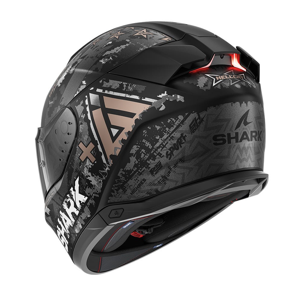 Shark Skwal i3 Hellcat Road Helmet Black/Chrome/Anthracite - Image 2