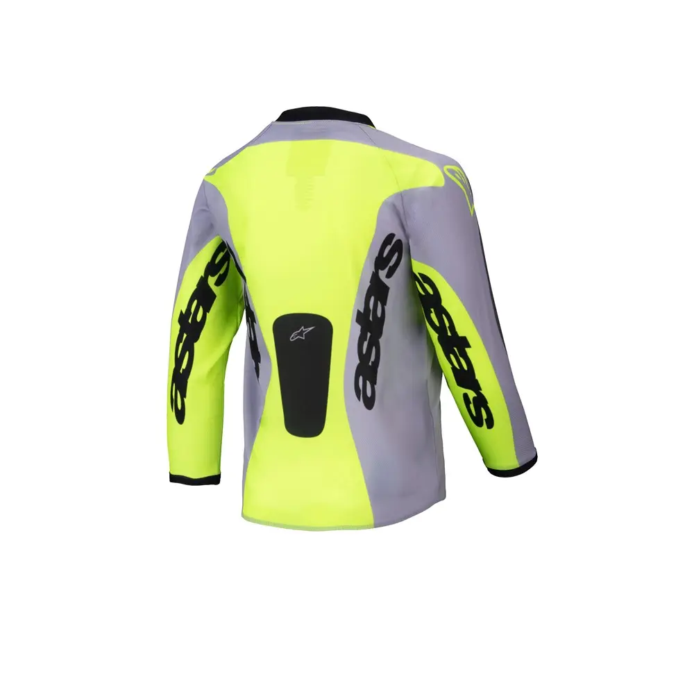 Alpinestars Kids Racer Veil Motocross Jersey Gray/Yellow Fluoro