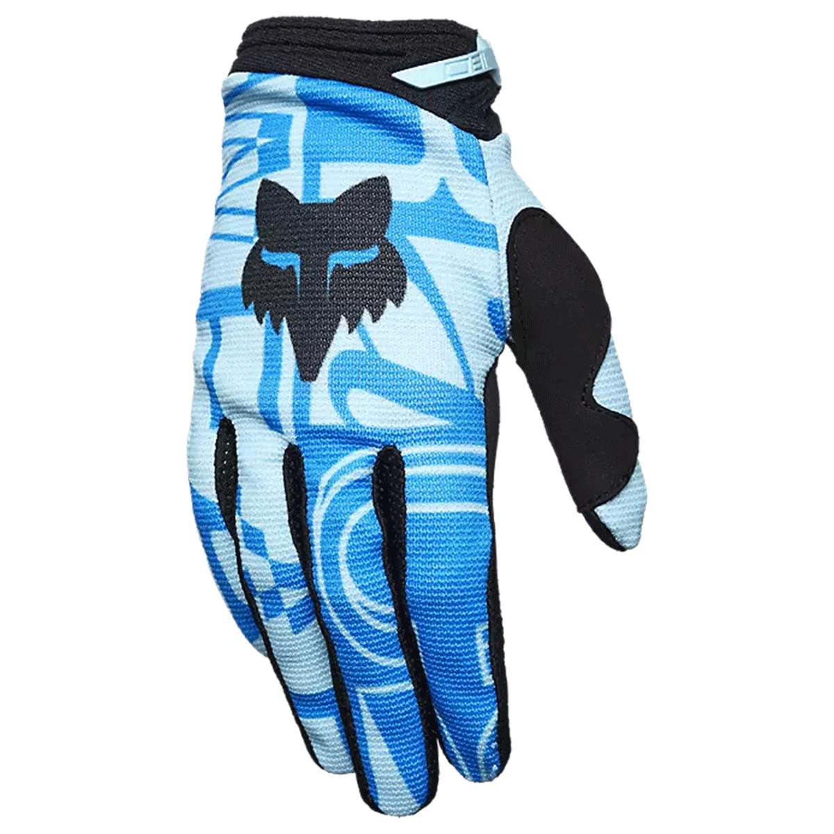 Fox 180 Race Spec Motocross Gloves Ladies Light Blue - Image 2
