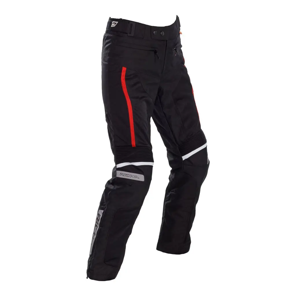 Road Pants Richa Airvent Evo Black/Red (Reflective Badge Missing)