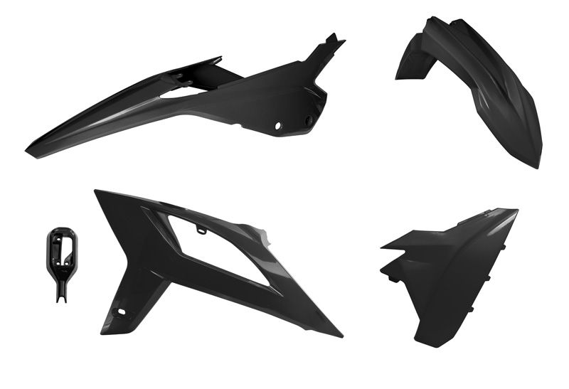 PLASTICS KIT RTECH FRONT REAR FENDERS RADIATOR SHROUD AIRBOX COVERS BETA 20-22 BLACK - Image 1