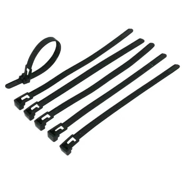 DRC RELEASE TIE BLK 150mm 6pcs
