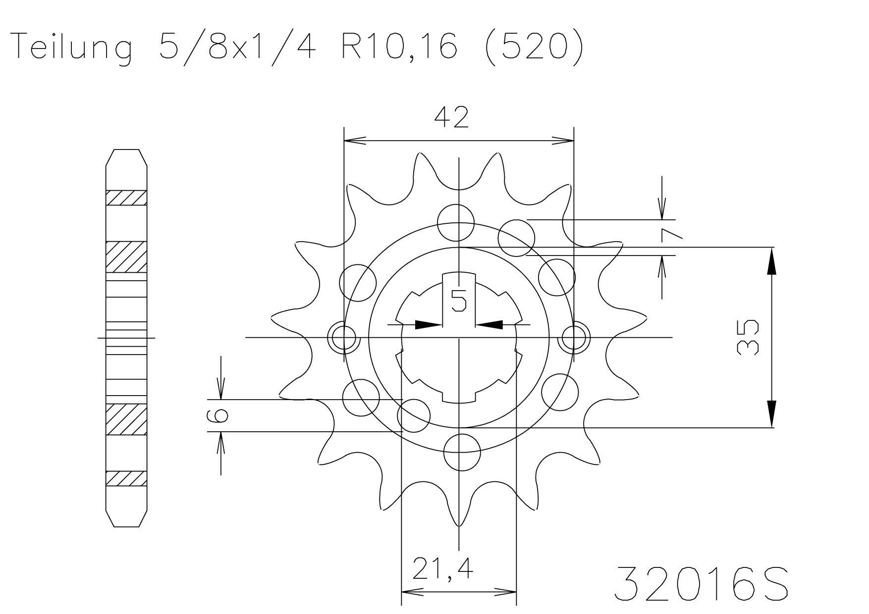 SPROCKET FRONT MOTO MASTER STEEL 15T KAWASAKI KLX450 KLX450R KX450F KX450X - Image 1
