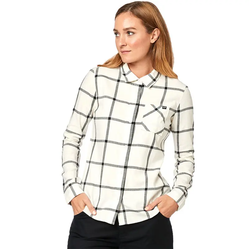 Top Fox Roost Flannel Ladies Bone