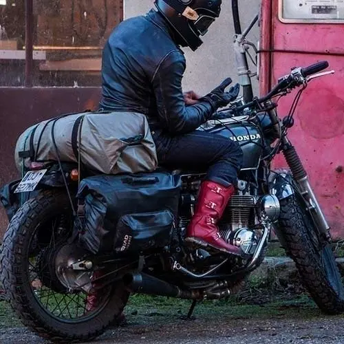 CONTINENTAL PREMIUM LEATHER TOURING BOOTS RED 45