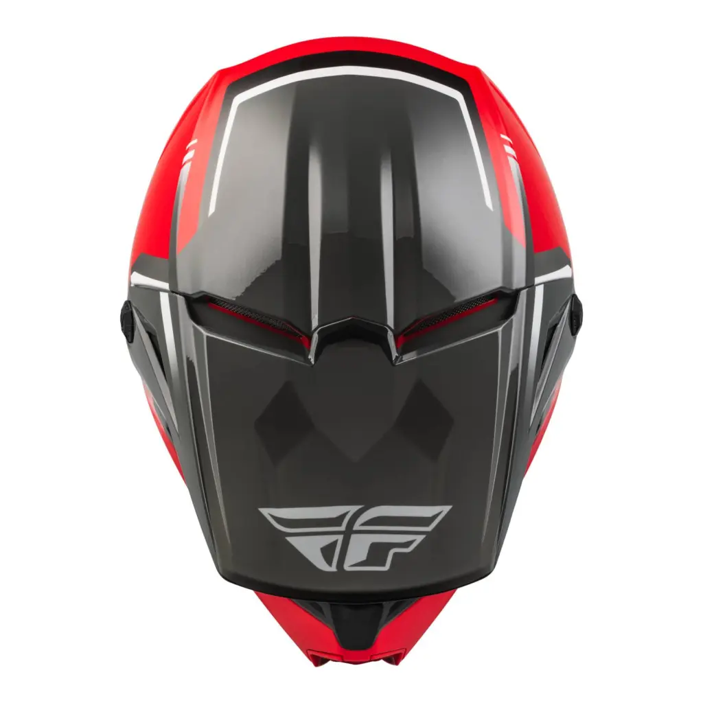 Fly Kinetic Vision Motocross Helmet Red/Grey