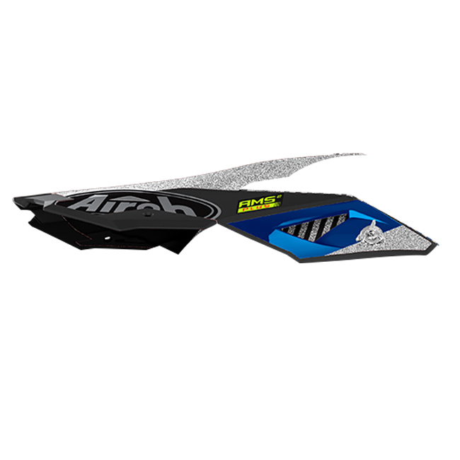 Peak Only Wave Silver Gloss Aviator 3 Helmet MX Airoh [A] - Image 1