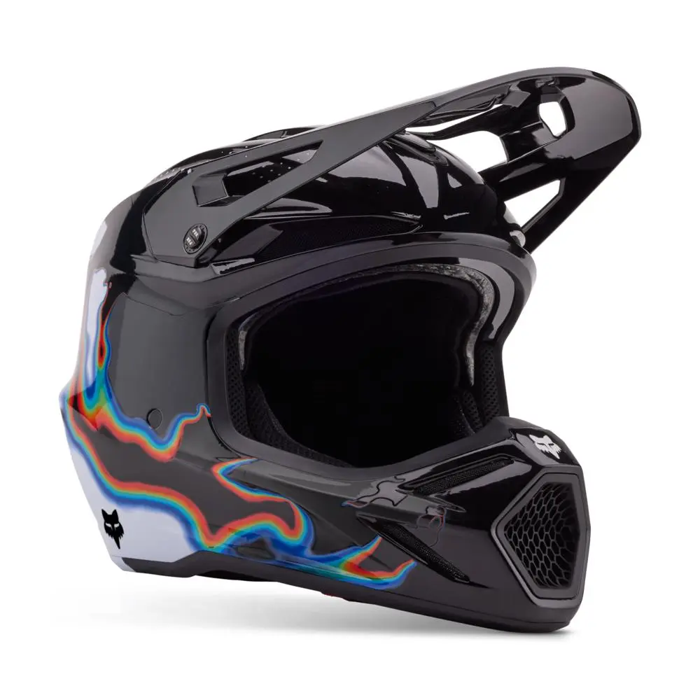 Fox V3 RS Scans LE Motocross Helmet Mips CE White/Black
