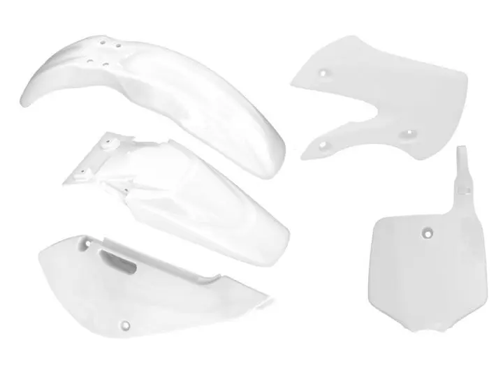 PLASTIC KIT RTECH W/ FRONT & REAR FENDERS, SIDEPANELS & RADIATOR SHROUDS & FRONT NUMBER PLATE KX65