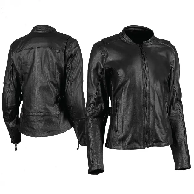 Speed & Strength Leather Jacket Throttle Body Ladies Black